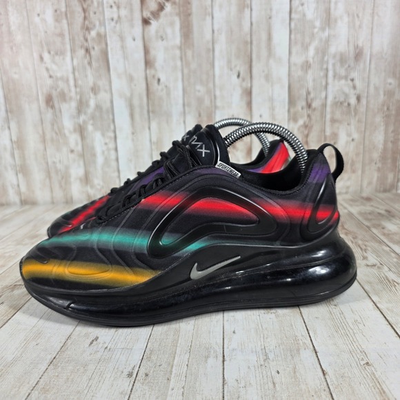 Nike Air Max 720 Multi Color Black Running Shoes Mens Size 7 AO924-023 - Picture 2 of 8